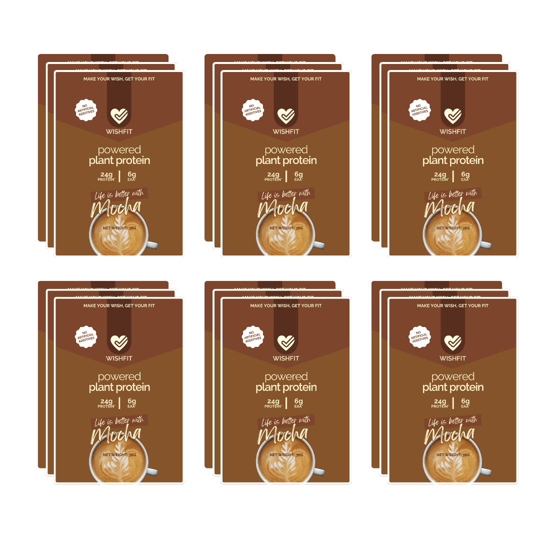 On-the-Go Plant Protein Sachets | Single Servings (6, 12, 18 Packs) - Wishfit Wellness