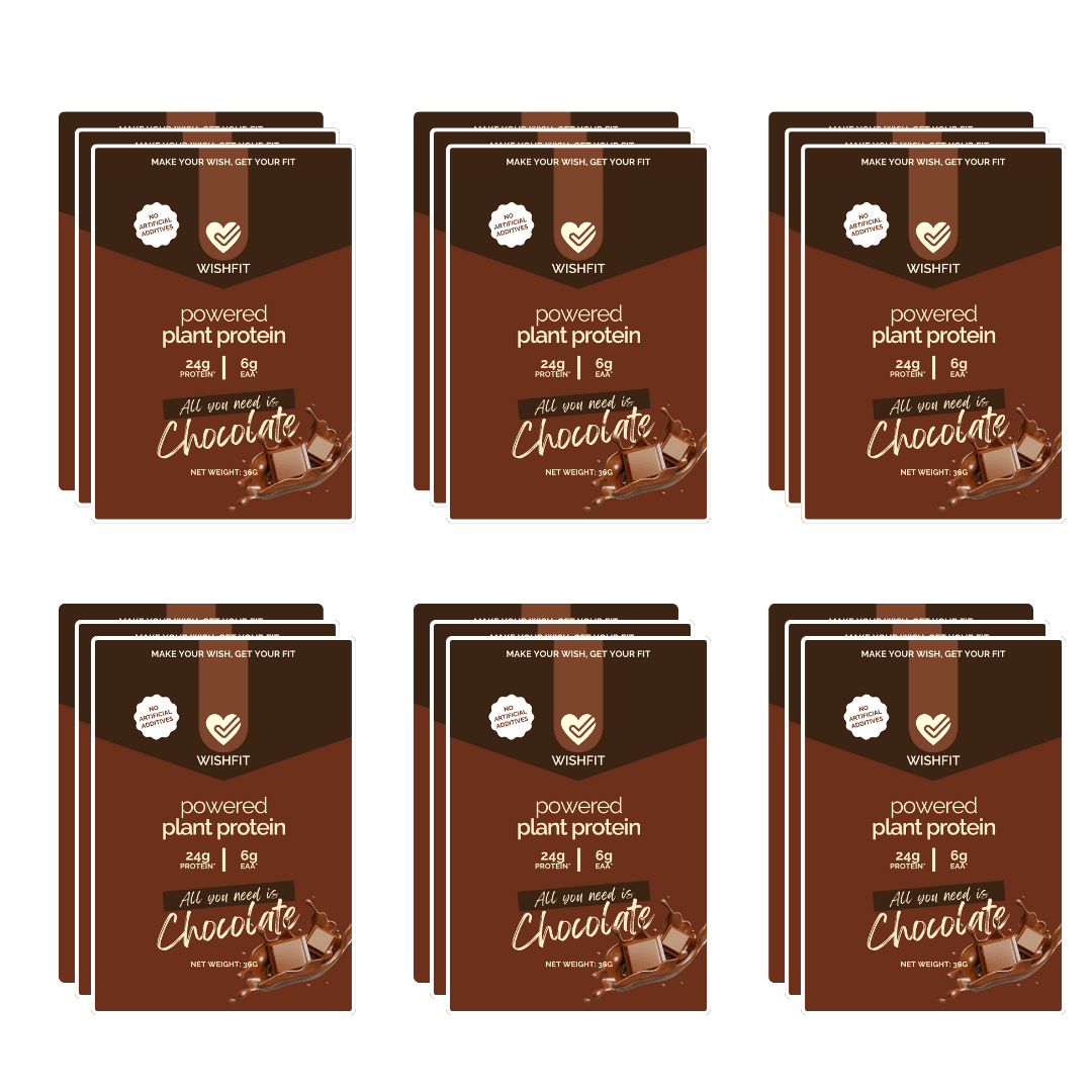 On-the-Go Plant Protein Sachets | Single Servings (6, 12, 18 Packs) - Wishfit Wellness