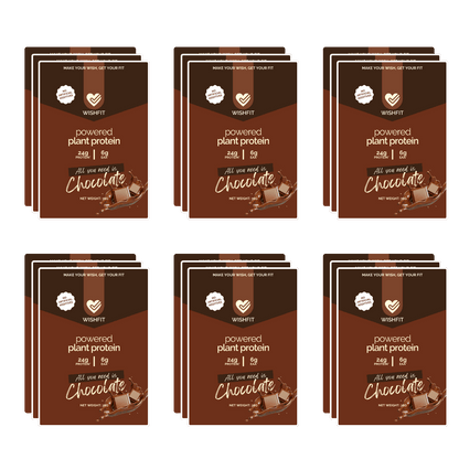 On-the-Go Plant Protein Sachets | Single Servings (6, 12, 18 Packs) - Wishfit Wellness