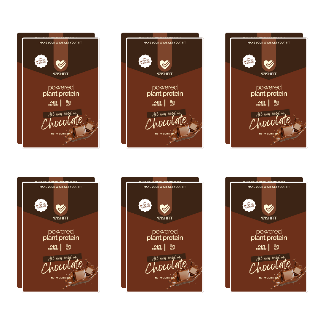 On-the-Go Plant Protein Sachets | Single Servings (6, 12, 18 Packs) - Wishfit Wellness