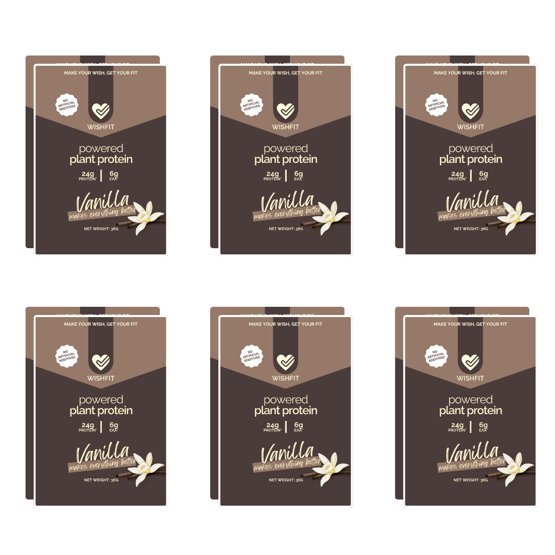 On-the-Go Plant Protein Sachets | Single Servings (6, 12, 18 Packs) - Wishfit Wellness