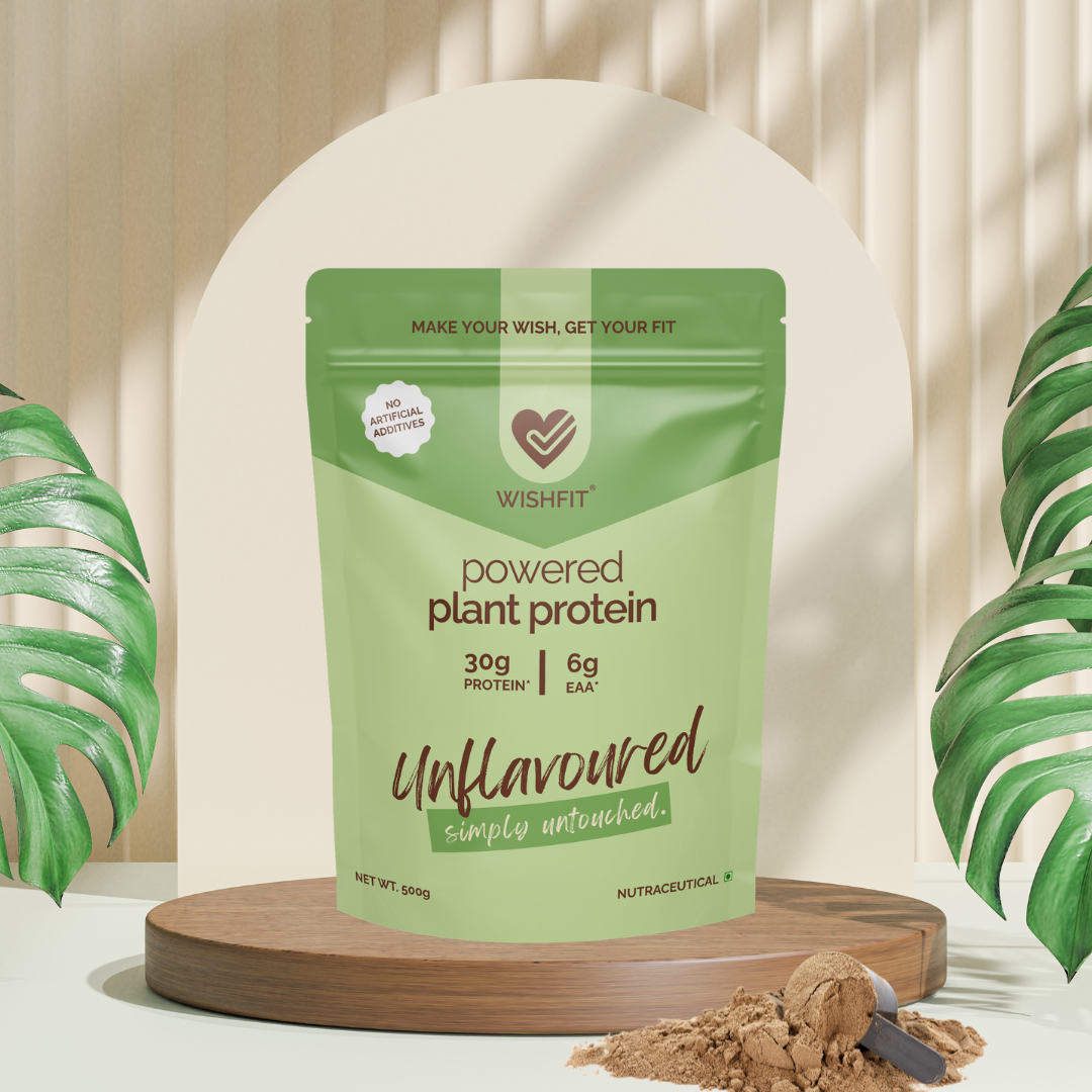 WISHFIT Powered Plant Protein - Unflavoured, simply untouched