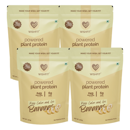 WISHFIT Powered Plant Protein - Keep calm and go BANANAS