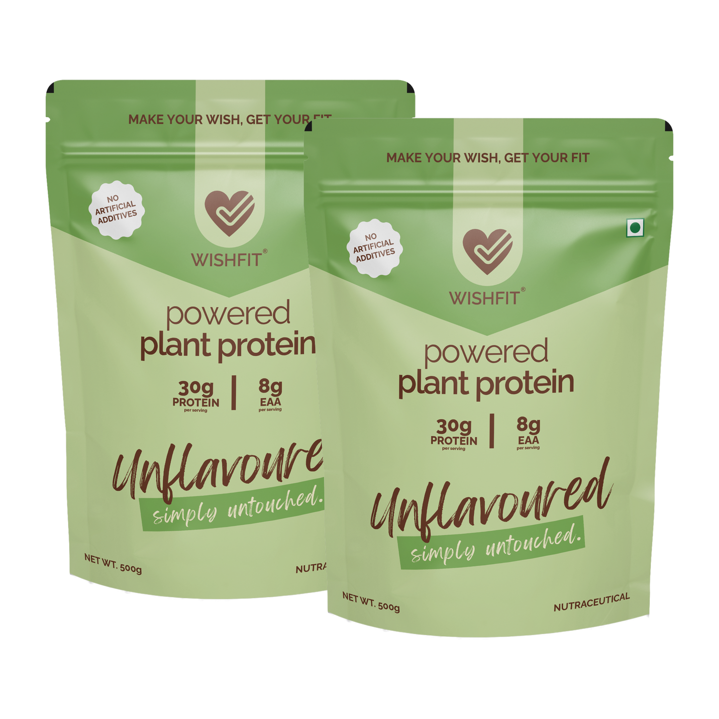 WISHFIT Powered Plant Protein - Unflavoured, simply untouched