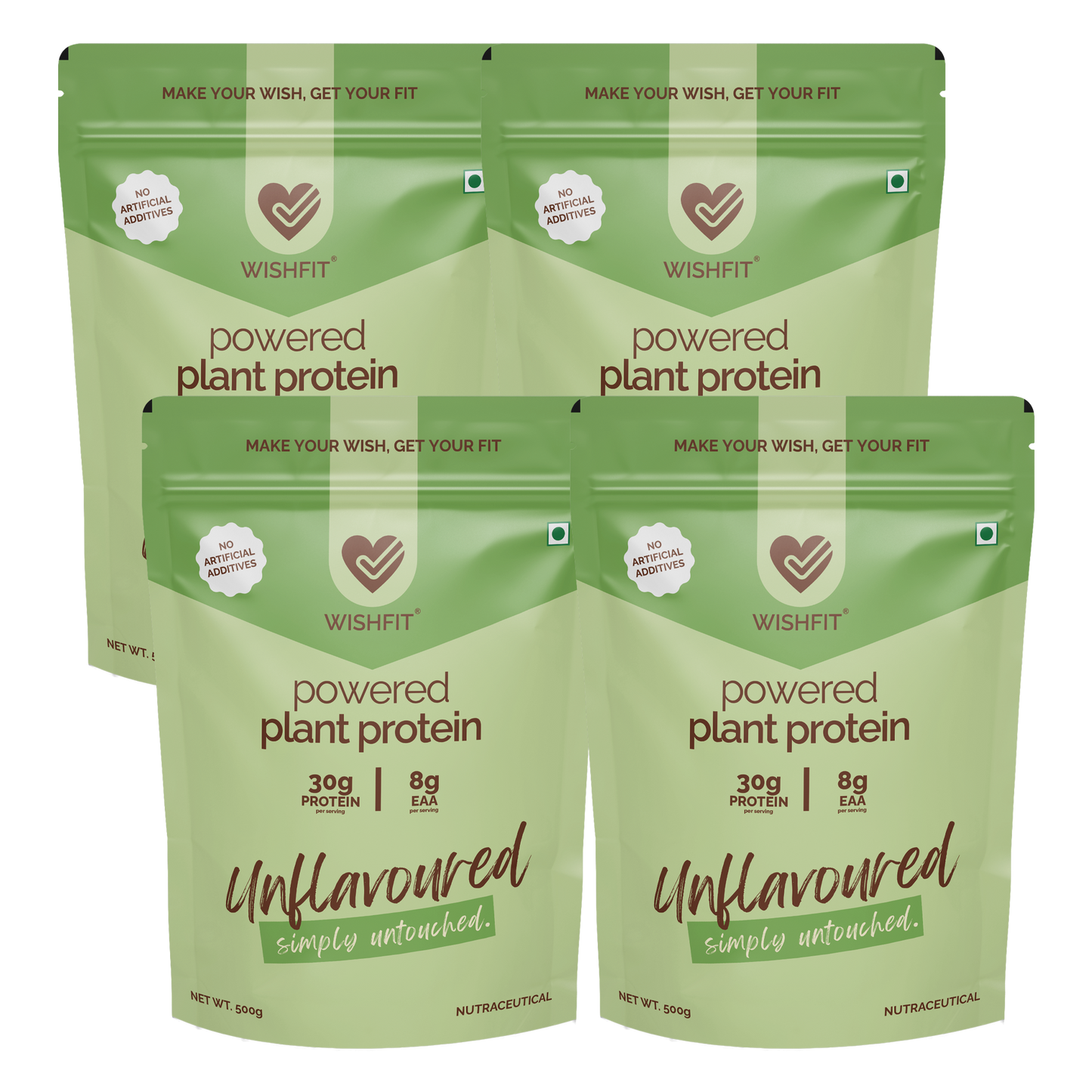 WISHFIT Powered Plant Protein - Unflavoured, simply untouched