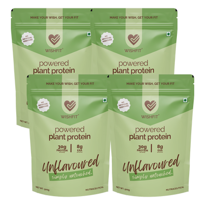 WISHFIT Powered Plant Protein - Unflavoured, simply untouched