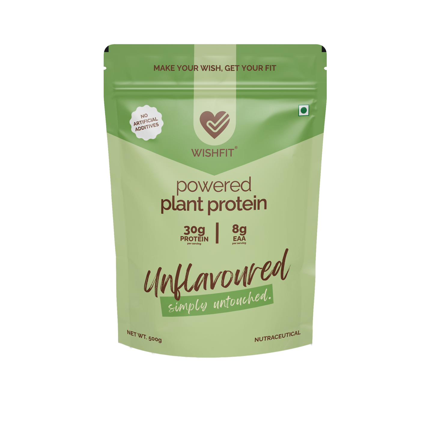 WISHFIT Powered Plant Protein - Unflavoured, simply untouched