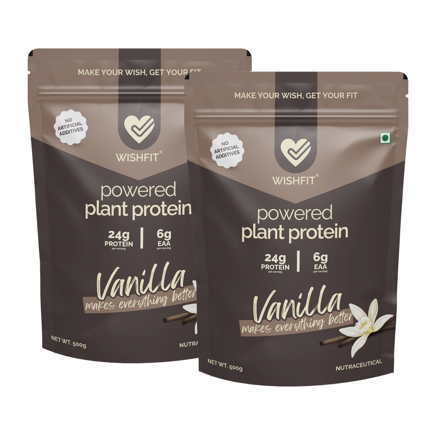 WISHFIT Powered Plant Protein - VANILLA makes everything better