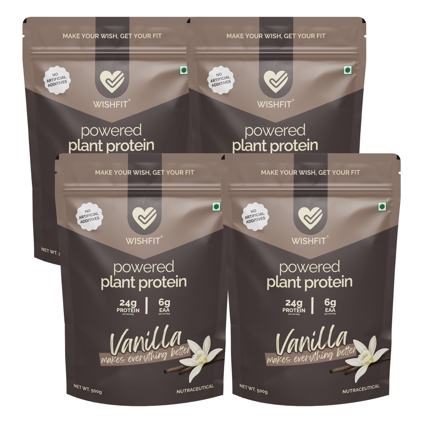 WISHFIT Powered Plant Protein - VANILLA makes everything better