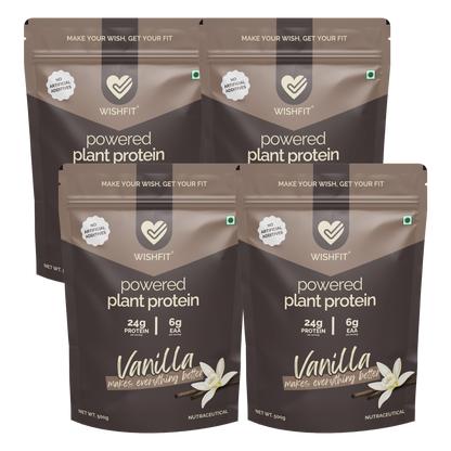 WISHFIT Powered Plant Protein - VANILLA makes everything better