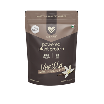 WISHFIT Powered Plant Protein - VANILLA makes everything better